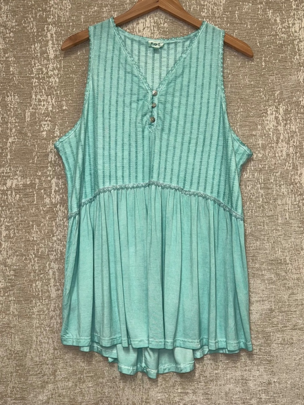 POL Teal Tank Top